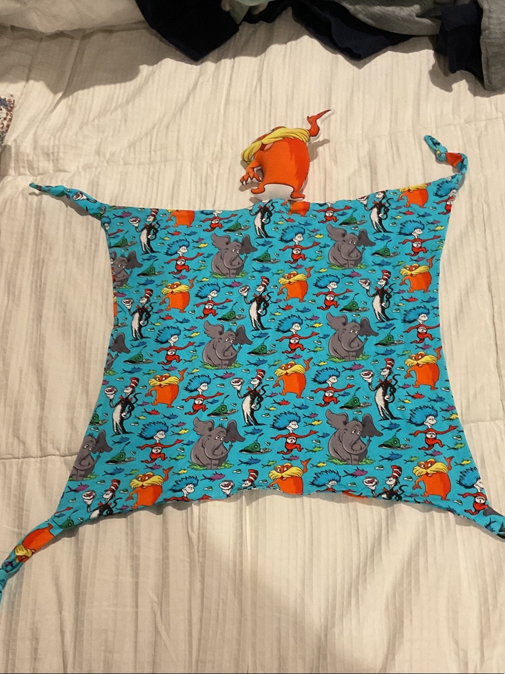 Dr. Seuss bamboo Lorax plush oversized Lovey NWOT